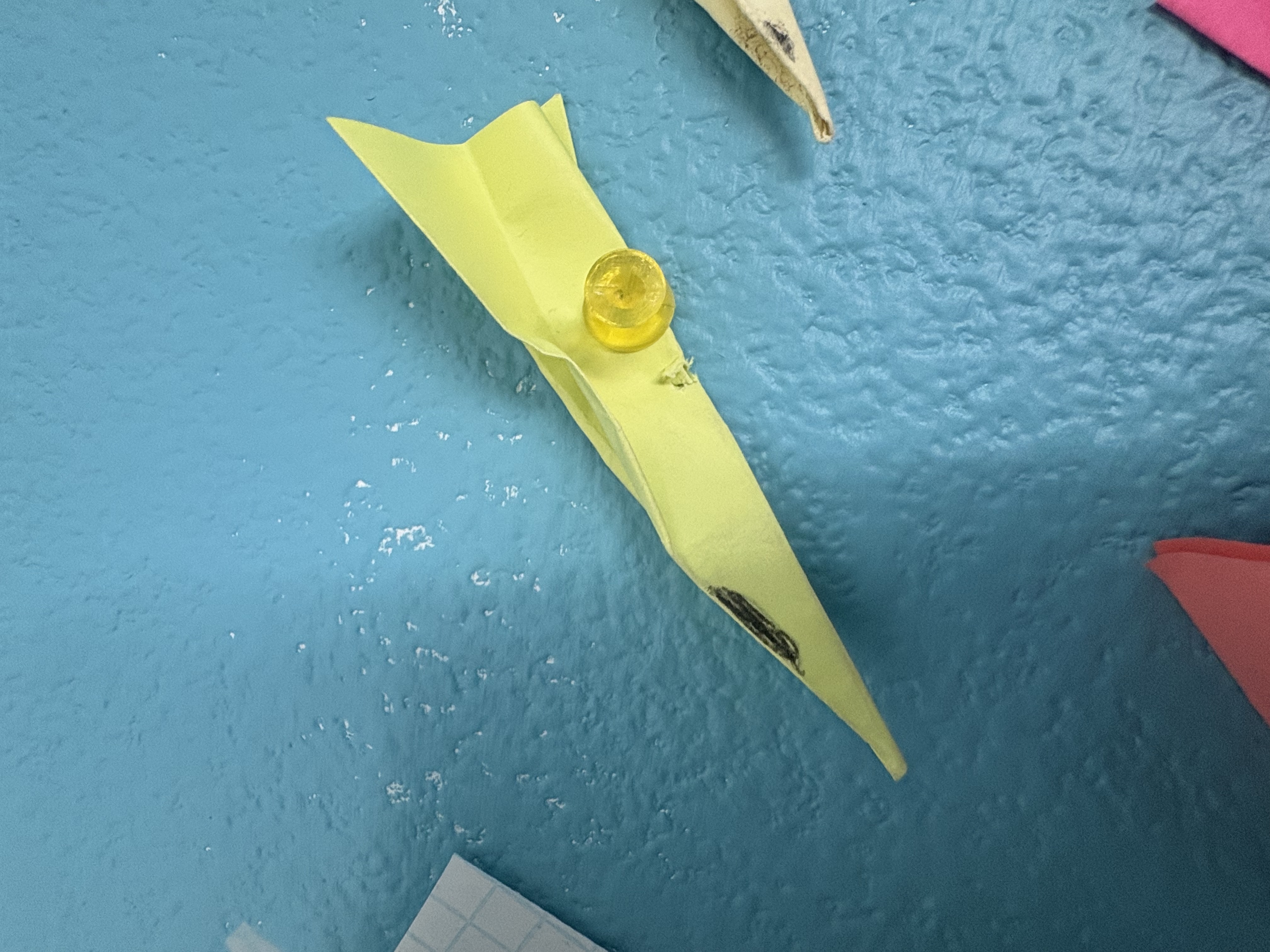 Lime Green Sticky Note Paper Airplane